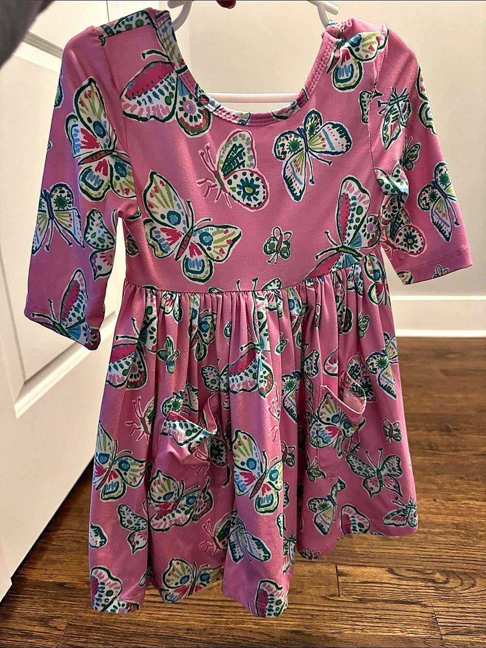Mila & Rose Girls Butterfly Print Dress Size 3T Like New